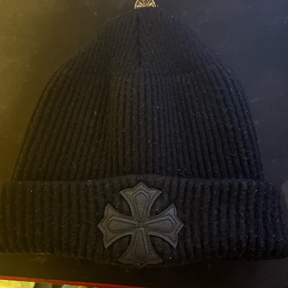 Chrome hearts black beanie